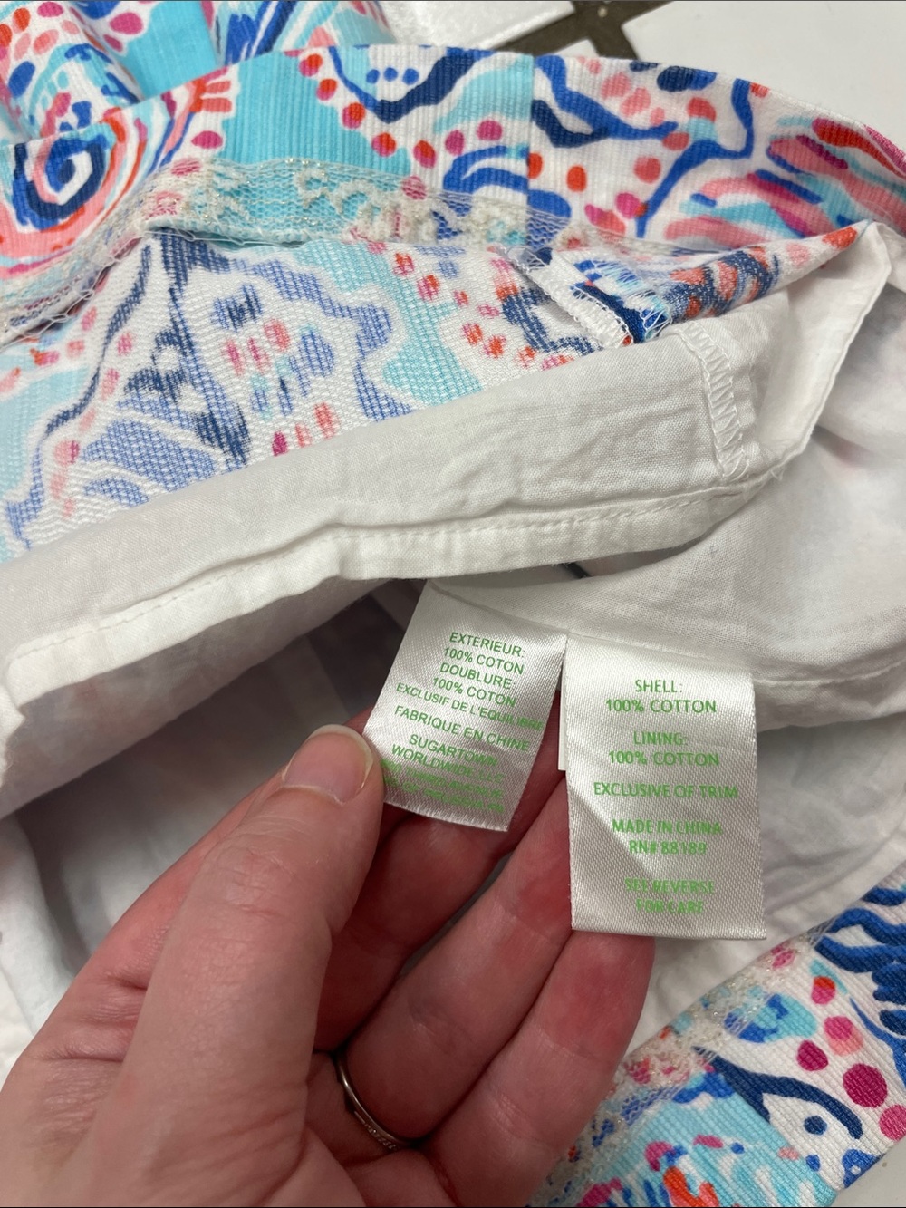 Lily Pulitzer 100% Cotton Gabby Mini Shift Dress in Shell Me About It Size 4 - Picture 10 of 15